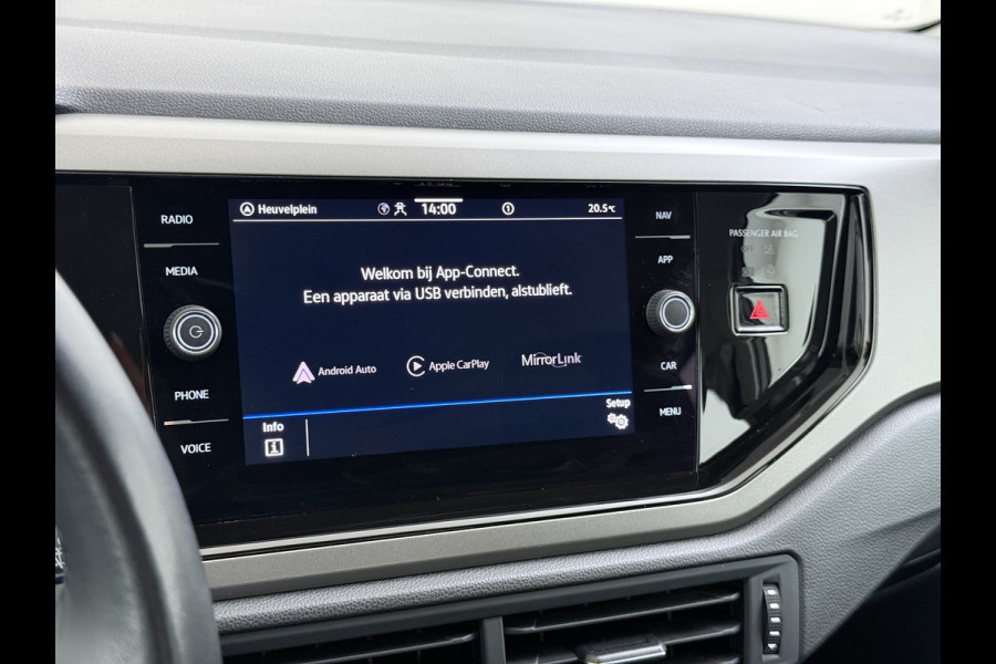 Volkswagen Polo 1.0TGI CNG 5Drs Adap.Cruise Apple Carplay Android Auto Navi Pdc Comfortline Telefoon draadloos oplaadbaar Isofix DAB Bluetooth Executive pakket Licht- en zichtpakket 1e Eigenaar Dealeronderhouden Origineel Nederlandse Auto