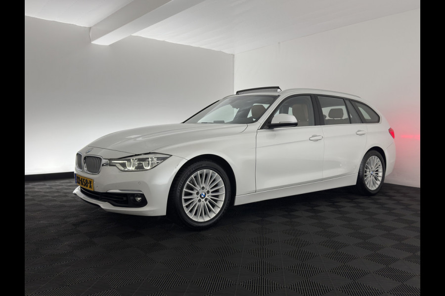 BMW 3 Serie Touring 318i Luxury Edition (INCL-BTW) Aut. *PANO | LEATHER | FULL-LED | HEATED-SPORTSEATS | DIGI-COCKPIT | NAVI-FULLMAP | ECC | PDC | CRUISE | TOWBAR | 17''ALU*