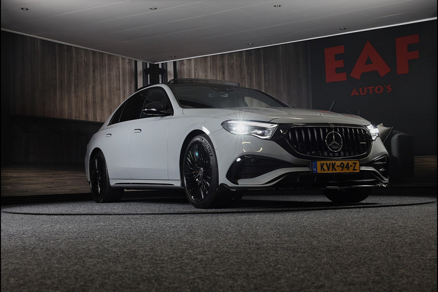 Mercedes-Benz E-Klasse 300 e AMG 53 Look / Head Up / Luchtvering / Burmester 4D / HYPERSCREEN / Acc / Memory / Open Pano / 20 Inch
