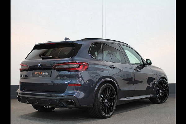 BMW X5 45e M-Performance Seats | 360 View | Panorama | ACC | Kristal pook | Head-Up | Laser-LED | Memory | Harman-Kardon | Keyless-Go | Trekhaak | Drive Assist Pro. | Leder | 4-Zone Clima | Standkachel | Rijklaarprijs & Bovag garantie | Carplay | Draadloos Laden | DAB | Sfeerverlichting |