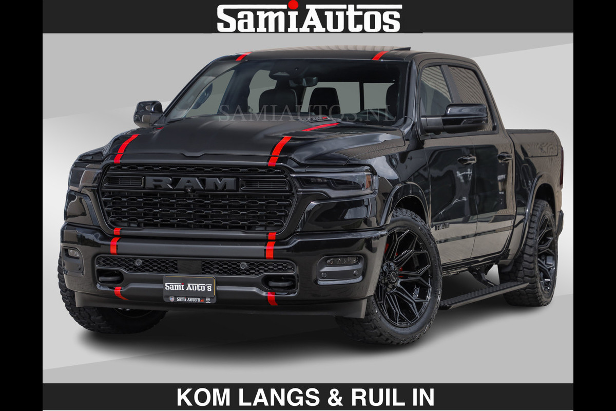 Dodge Ram LIMITED H.O 540PK | Massage + Full Option | De Meest Luxe en Volle Pick-Up in zijn Klasse | Comfortabele Dubbele Cabine met Royale 5 Zitplaatsen | BPM vrij | Nu Leverbaar uit Voorraad | Voorraad Nr 2326 - 5169 | De specialist in Amerikaanse pick‑ups in Nederland en Europa.
