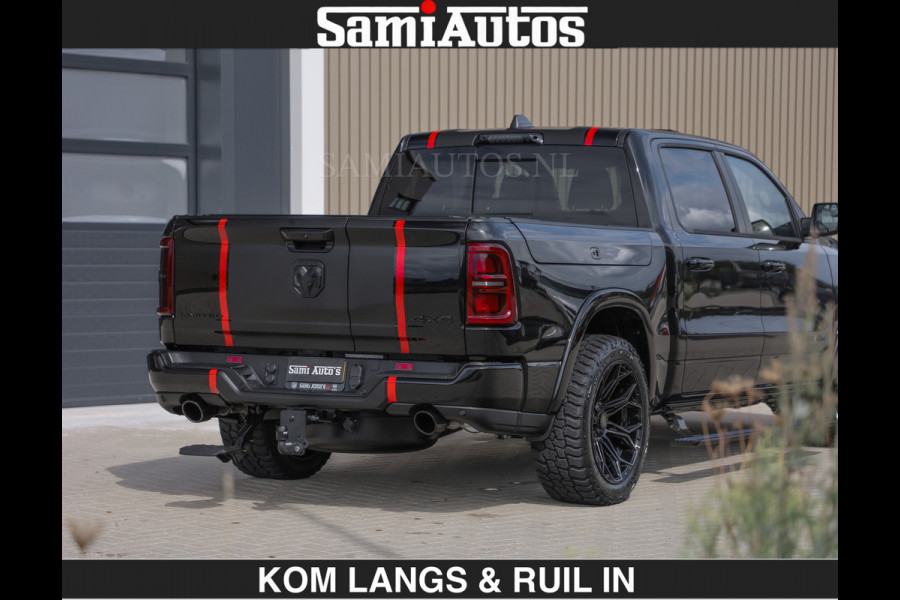 Dodge Ram LIMITED H.O 540PK | Massage + Full Option | De Meest Luxe en Volle Pick-Up in zijn Klasse | Comfortabele Dubbele Cabine met Royale 5 Zitplaatsen | BPM vrij | Nu Leverbaar uit Voorraad | Voorraad Nr 2326 - 5169 | De specialist in Amerikaanse pick‑ups in Nederland en Europa.