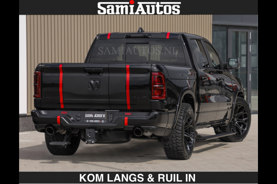 Dodge Ram LIMITED H.O 540PK | Massage + Full Option | De Meest Luxe en Volle Pick-Up in zijn Klasse | Comfortabele Dubbele Cabine met Royale 5 Zitplaatsen | BPM vrij | Nu Leverbaar uit Voorraad | Voorraad Nr 2326 - 5169 | De specialist in Amerikaanse pick‑ups in Nederland en Europa.