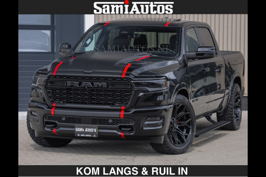 Dodge Ram LIMITED H.O 540PK | Massage + Full Option | De Meest Luxe en Volle Pick-Up in zijn Klasse | Comfortabele Dubbele Cabine met Royale 5 Zitplaatsen | BPM vrij | Nu Leverbaar uit Voorraad | Voorraad Nr 2326 - 5169 | De specialist in Amerikaanse pick‑ups in Nederland en Europa.