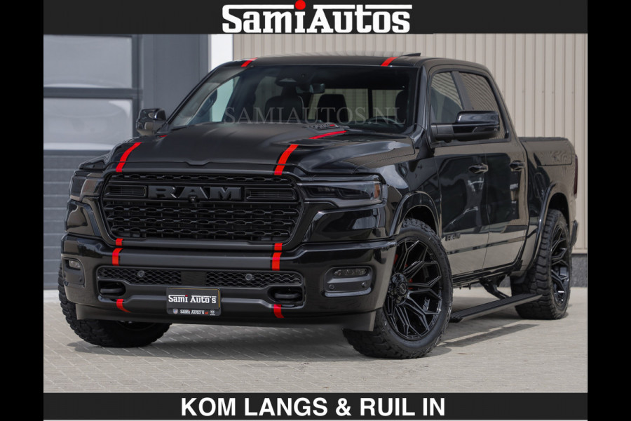 Dodge Ram LIMITED H.O 540PK | Massage + Full Option | De Meest Luxe en Volle Pick-Up in zijn Klasse | Comfortabele Dubbele Cabine met Royale 5 Zitplaatsen | BPM vrij | Nu Leverbaar uit Voorraad | Voorraad Nr 2326 - 5169 | De specialist in Amerikaanse pick‑ups in Nederland en Europa.