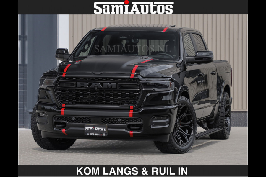 Dodge Ram LIMITED H.O 540PK | Massage + Full Option | De Meest Luxe en Volle Pick-Up in zijn Klasse | Comfortabele Dubbele Cabine met Royale 5 Zitplaatsen | BPM vrij | Nu Leverbaar uit Voorraad | Voorraad Nr 2326 - 5169 | De specialist in Amerikaanse pick‑ups in Nederland en Europa.