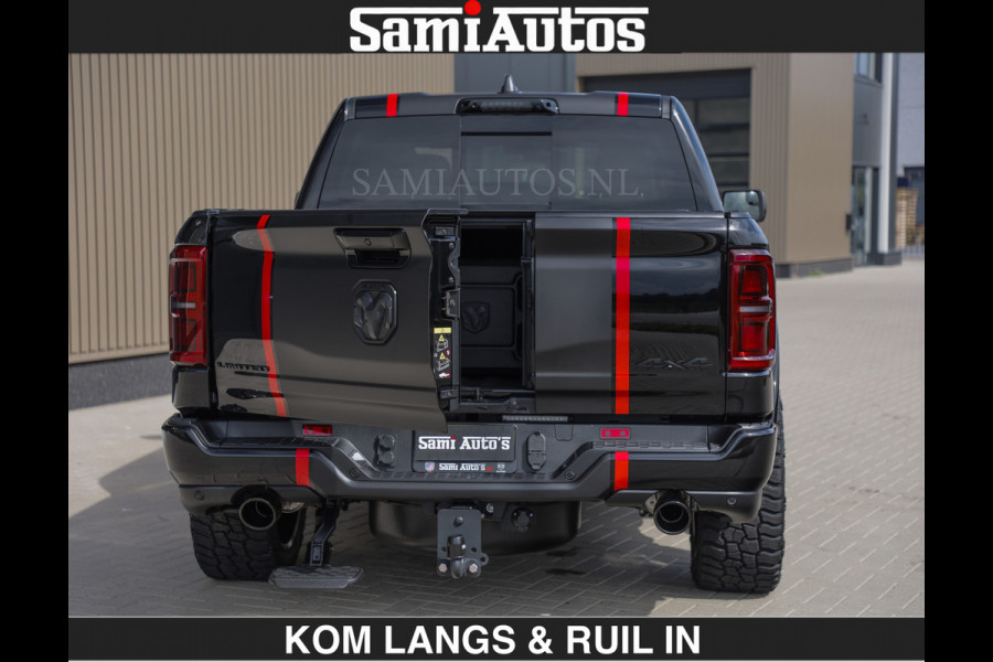Dodge Ram LIMITED H.O 540PK | Massage + Full Option | De Meest Luxe en Volle Pick-Up in zijn Klasse | Comfortabele Dubbele Cabine met Royale 5 Zitplaatsen | BPM vrij | Nu Leverbaar uit Voorraad | Voorraad Nr 2326 - 5169 | De specialist in Amerikaanse pick‑ups in Nederland en Europa.