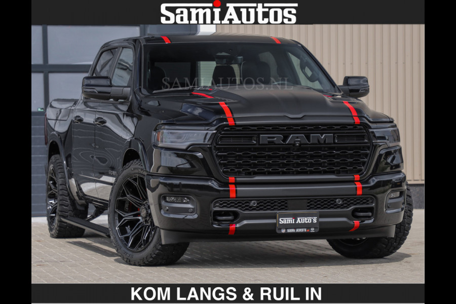 Dodge Ram LIMITED H.O 540PK | Massage + Full Option | De Meest Luxe en Volle Pick-Up in zijn Klasse | Comfortabele Dubbele Cabine met Royale 5 Zitplaatsen | BPM vrij | Nu Leverbaar uit Voorraad | Voorraad Nr 2326 - 5169 | De specialist in Amerikaanse pick‑ups in Nederland en Europa.
