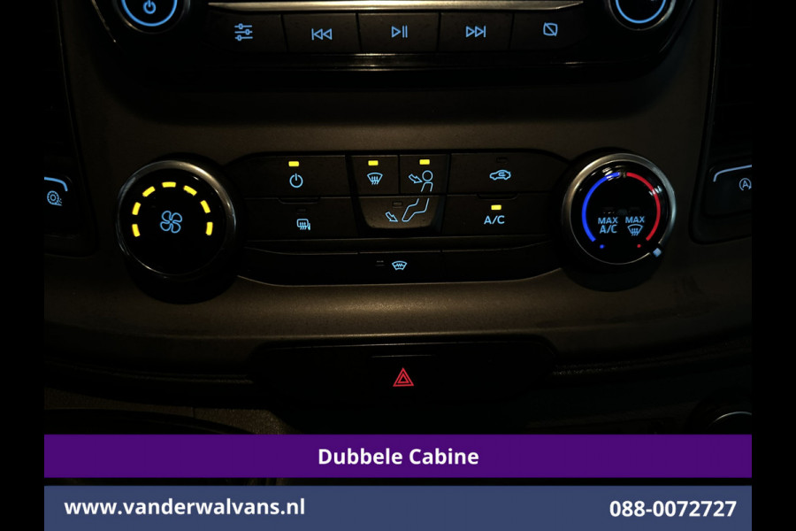 Ford Transit 2.0 TDCI 131pk L3H2 Dubbele Cabine Euro6 Airco | 7-Zits | Camera | Navigatie | 2500kg Trekhaak | Apple Carplay Cruisecontrol, Android Auto, Verwarmde Voorruit, Parkeersensoren, Bijrijdersbank, Leder