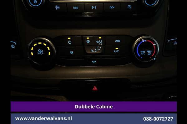 Ford Transit 2.0 TDCI 131pk L3H2 Dubbele Cabine Euro6 Airco | 7-Zits | Camera | Navigatie | 2500kg Trekhaak | Apple Carplay Cruisecontrol, Android Auto, Verwarmde Voorruit, Parkeersensoren, Bijrijdersbank, Leder