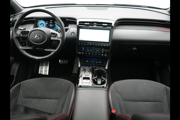 Hyundai Tucson 1.6 T-GDI N Line 4WD PHEV 265pk Dealer O.H | Panodak | Trekhaak Afn. | Adaptive Cruise | 360 Camera | Alcantara Sportstoelen Memory & Ventilatie | Stoelen & Stuur Verwarmd | Krell Audio | Carplay | Blis | Keyless | Navigatie | DAB | 19"L.M | Plug In Hybrid