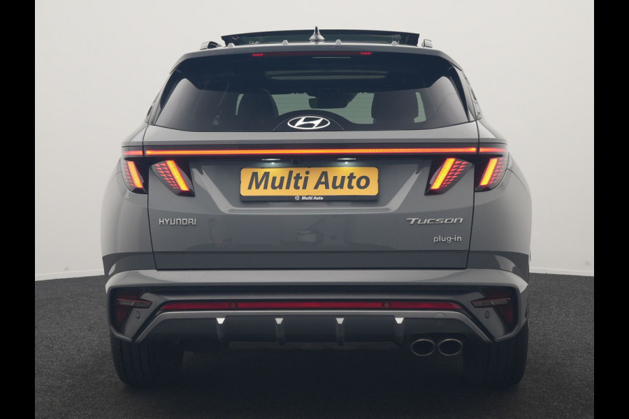 Hyundai Tucson 1.6 T-GDI N Line 4WD PHEV 265pk Dealer O.H | Panodak | Trekhaak Afn. | Adaptive Cruise | 360 Camera | Alcantara Sportstoelen Memory & Ventilatie | Stoelen & Stuur Verwarmd | Krell Audio | Carplay | Blis | Keyless | Navigatie | DAB | 19"L.M | Plug In Hybrid