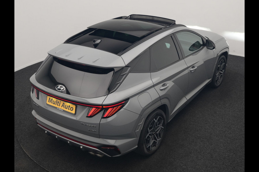 Hyundai Tucson 1.6 T-GDI N Line 4WD PHEV 265pk Dealer O.H | Panodak | Trekhaak Afn. | Adaptive Cruise | 360 Camera | Alcantara Sportstoelen Memory & Ventilatie | Stoelen & Stuur Verwarmd | Krell Audio | Carplay | Blis | Keyless | Navigatie | DAB | 19"L.M | Plug In Hybrid