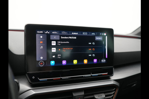 CUPRA Leon Sportstourer 1.4 e-Hybrid PHEV 245pk Dealer O.H | Trekhaak | Adaptive Cruise | Sportstoelen & Stuur Verwarmd | Apple Carplay | Sfeerverlichting | Keyless | Virtual | Navigatie | DAB | 19"L.M |