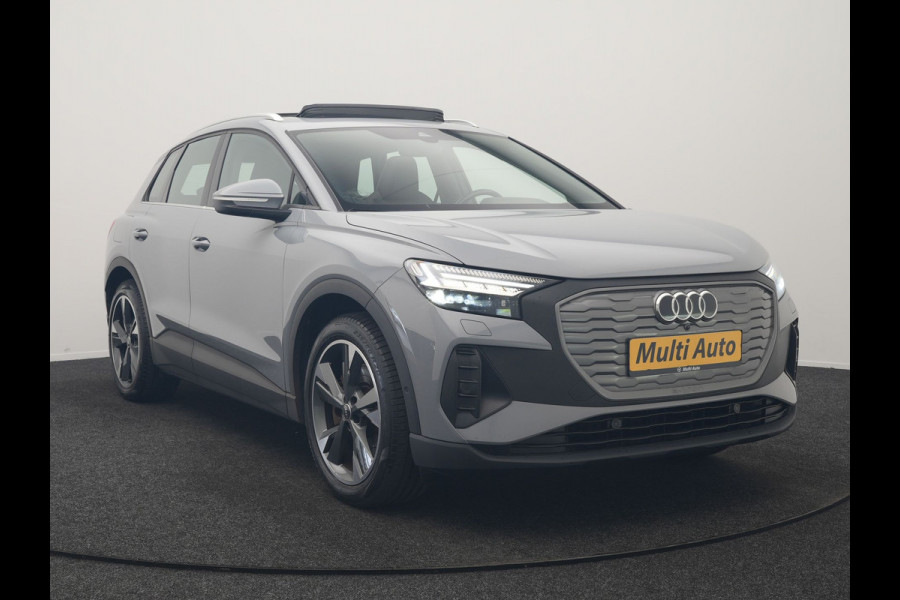 Audi Q4 e-tron 40 Advanced edition 77 kWh 204pk Dealer O.H | SOH 96.6% | Panodak | Adaptive Cruise | Matrix LED | Camera | Sportstoelen Verwarmd | Blis | Sfeerverlichting | Apple Carplay | DAB | Navigatie | 20"L.M