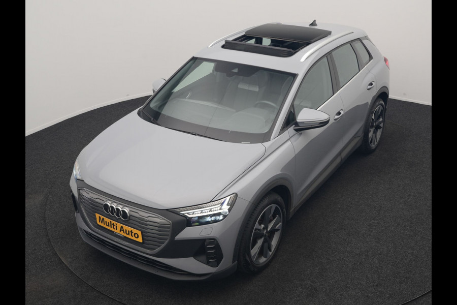 Audi Q4 e-tron 40 Advanced edition 77 kWh 204pk Dealer O.H | SOH 96.6% | Panodak | Adaptive Cruise | Matrix LED | Camera | Sportstoelen Verwarmd | Blis | Sfeerverlichting | Apple Carplay | DAB | Navigatie | 20"L.M
