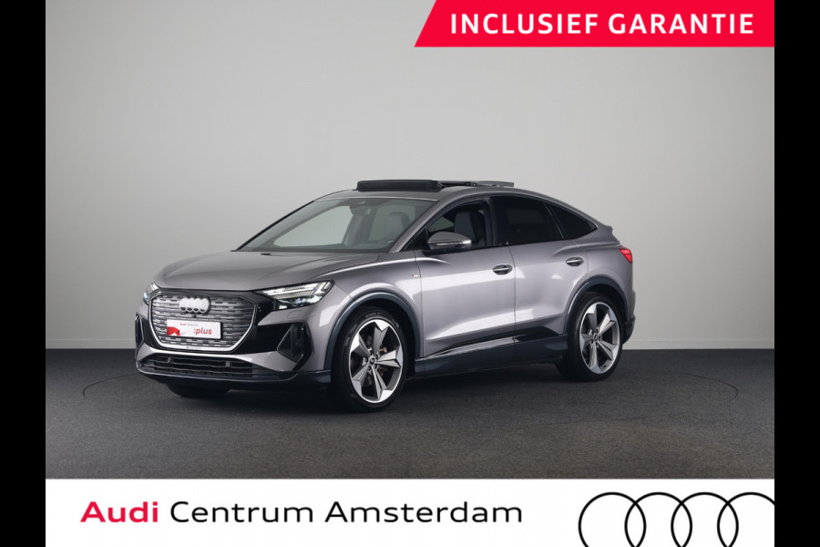Audi Q4 Sportback e-tron 40 S edition 77 kWh 204 pk | Navigatie | Warmtepomp | Panoramadak | Parkeersensoren | Achteruitrijcamera | Lederen bekleding | Lichtmetalen velgen 21" | SONOS soundsystem | S-Line |