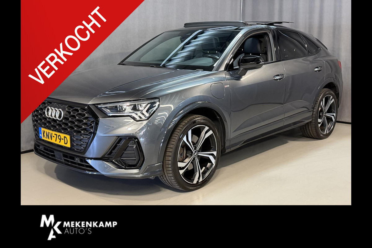 Audi Q3 Sportback 45 TFSI e S Edition 20"/B&O/Panoramadak/Leder/Matrix LED/Dodehoek/Adaptieve cruise/Sfeerverlichting/Camera/Elektrische klep