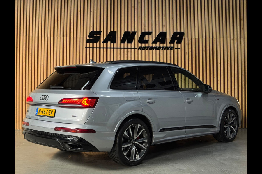 Audi Q7 60 TFSI e quattro S Competition PANO|LUCHTVERING|TREKHAAK|HUD|B&O|AMBIENT|360 CAM|ALARM|STOELVENTILATIE|MASSAGE|21 INCH