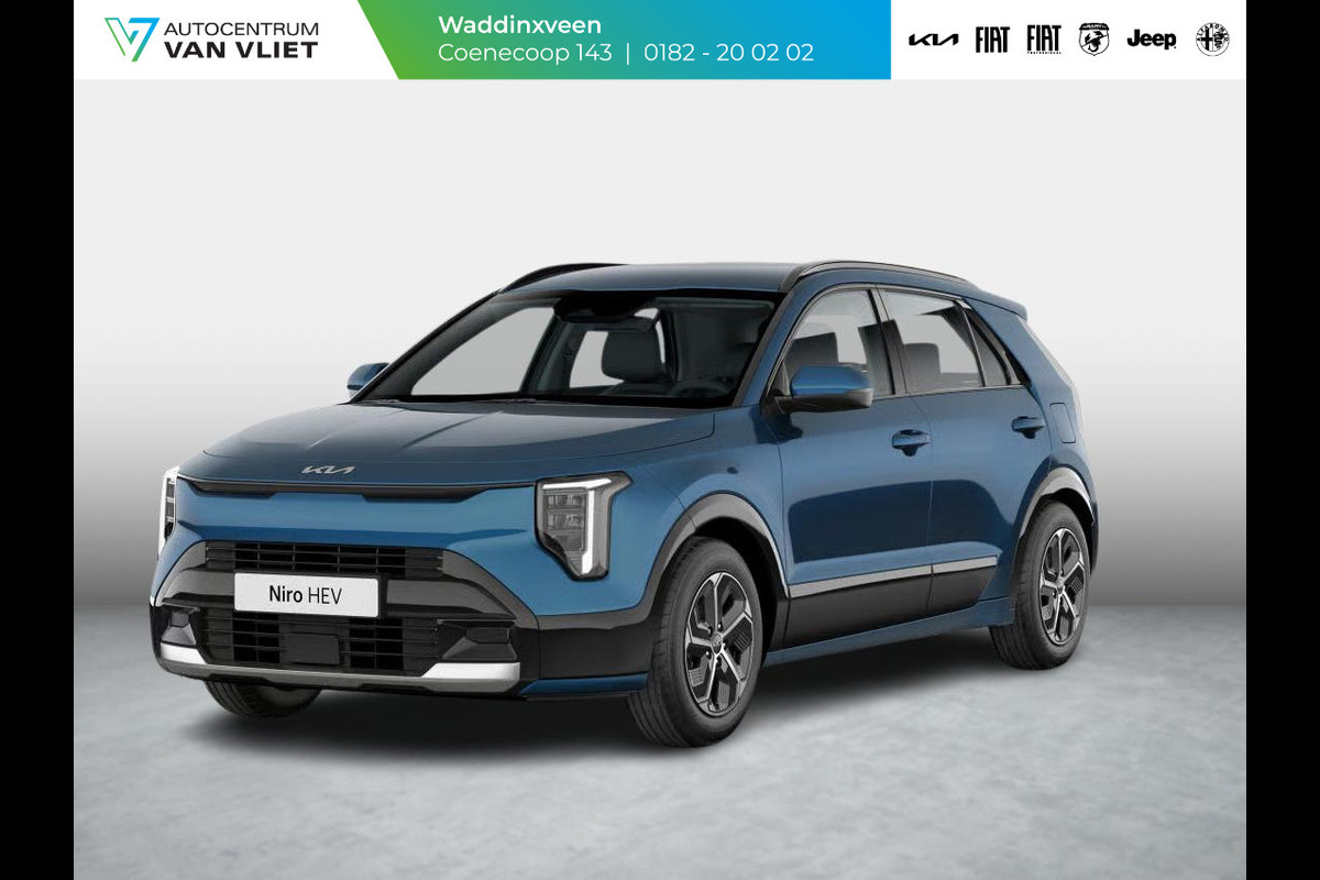 Kia Niro 1.6 GDi Hybrid DynamicLine | Actieprijs* | Navi. | Clima. | Adapt. Cruise. | Parkeersensoren | Achteruitrijcamera | Bekleding In Stof/Lederlook
