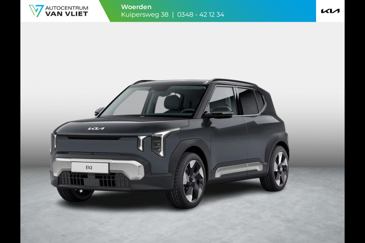 Kia EV2 Plus Advanced 42.2 kWh | Actieprijs* | Navi. | Clima. | Adapt. Cruise. | Stoel&Stuur Verwarming | 15L Frunk | Privacy Glass | Glazen Schuif-/Kanteldak | Harman Kardon
