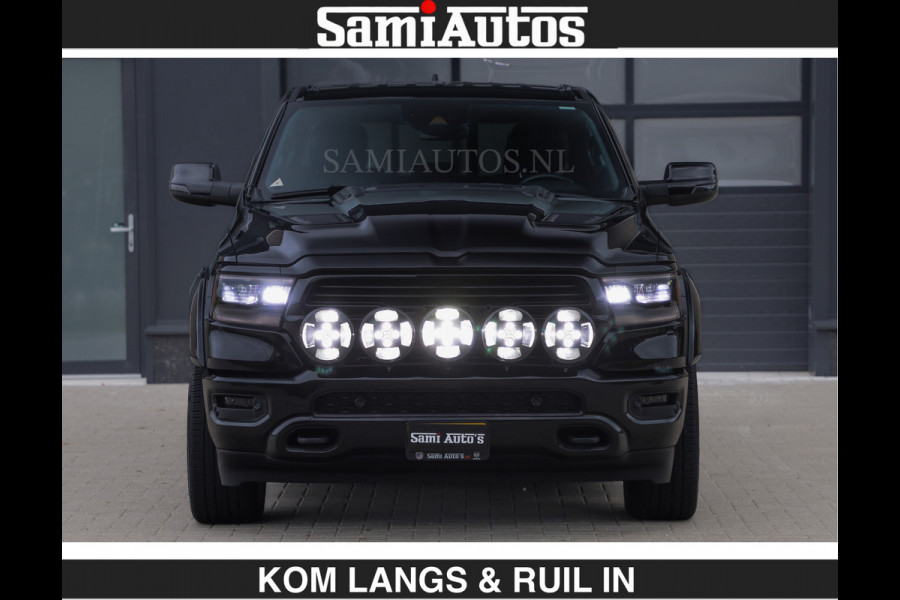 Dodge Ram BLACK OPS | 5.7 V8 HEMI | WIDEBODY HULK | OPEN UITLAAT KLEP | ZEER DIK | DUBBELE CABINE | DC | 5 PERSOONS | GRIJS KENETEKEN | EXTRA BREDE WIELEN IN HET BRONS | MEGA DIK | 3500KG TREKVERMOGEN |