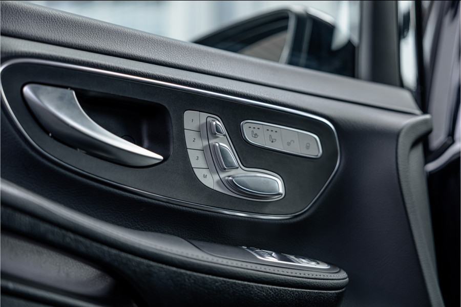 Mercedes-Benz V-Klasse 300d Lang | AMG | Memory seats | Stoelventilatie | 360 Camera | ACC | CarPlay | Navigatie | Lederen bekleding | DAB | Dodehoek | Trekhaak | Nieuwe APK | 2-Zitter | Enkel cabine