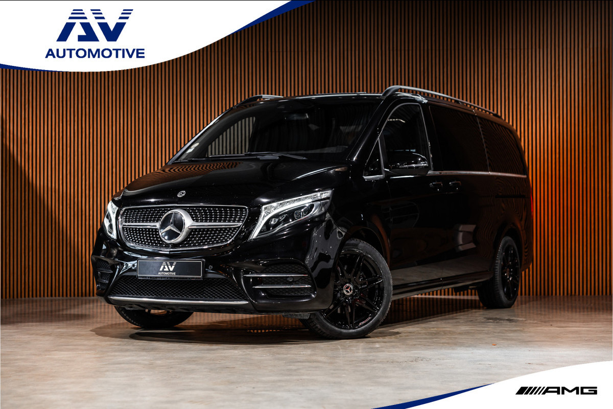 Mercedes-Benz V-Klasse 300d Lang | AMG | Memory seats | Stoelventilatie | 360 Camera | ACC | CarPlay | Navigatie | Lederen bekleding | DAB | Dodehoek | Trekhaak | Nieuwe APK | 2-Zitter | Enkel cabine