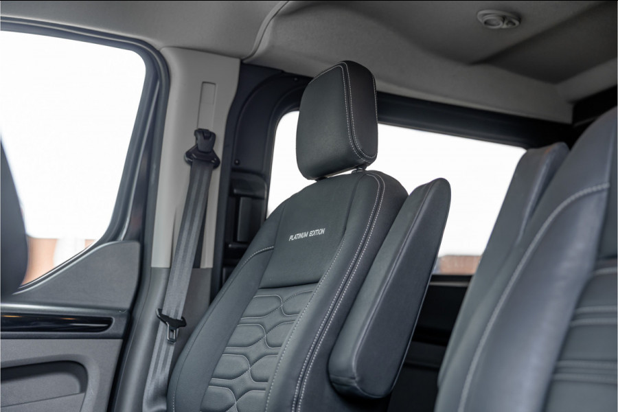 Ford Transit Custom 320 2.0 TDCI L2H1 Platinum Edition DC | Marge | BTW & BPM Vrij | Dubbel cabine | Bi-Xenon | CarPlay | Camera | Navigatie | Leder | Stoelverwarming | Nieuwe APK | Orig. NL auto