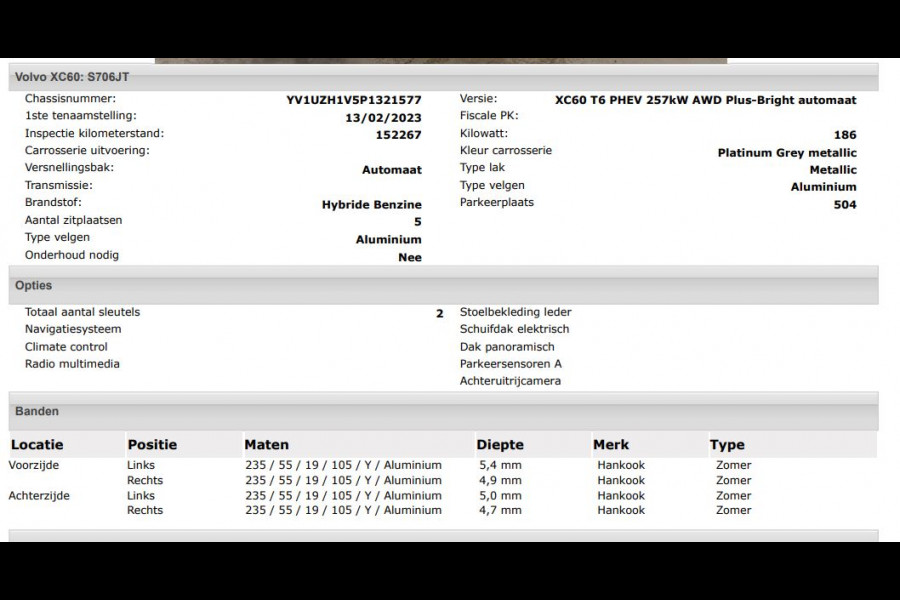 Volvo XC60 2.0 T6 Plug-in LongRange SOH 100% / AWD Plus Bright / Panoramadak / Pdc+Camera / NL.Auto / Stoel-Stuurverwarming / Apk 02-2027