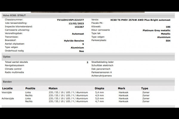 Volvo XC60 2.0 T6 Plug-in LongRange SOH 100% / AWD Plus Bright / Panoramadak / Pdc+Camera / NL.Auto / Stoel-Stuurverwarming / Apk 02-2027