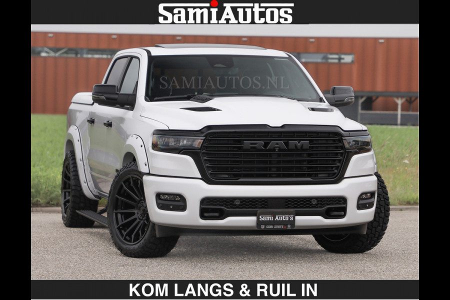 Dodge Ram HUD | 420PK | LUCHTVERING | PANO | PASSAGIERSSCHERM | BOM EN BOM VOL | Comfortabele Dubbele Cabine met Royale 5 Zitplaatsen | DODGE RAM PREMIUM LARAMIE EDITION | Voorraad Nr 2230 - 8765 | De specialist in Amerikaanse pick‑ups in Nederland en Europa.
