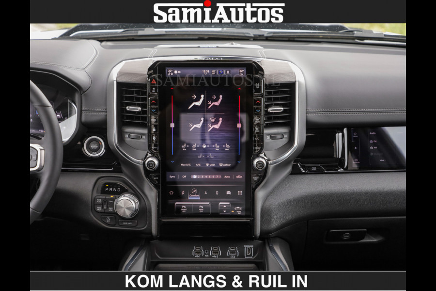 Dodge Ram HUD | 420PK | LUCHTVERING | PANO | PASSAGIERSSCHERM | BOM EN BOM VOL | Comfortabele Dubbele Cabine met Royale 5 Zitplaatsen | DODGE RAM PREMIUM LARAMIE EDITION | Voorraad Nr 2230 - 8765 | De specialist in Amerikaanse pick‑ups in Nederland en Europa.
