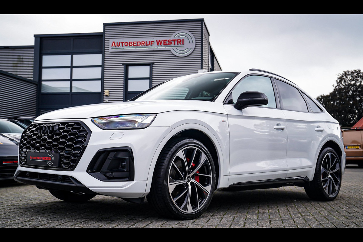 Audi Q5 Sportback 55 TFSI e S edition | Panorama | Massage | Trekhaak | Luchtvering | Bang & Olufsen | S-line | RS vlak stuur |