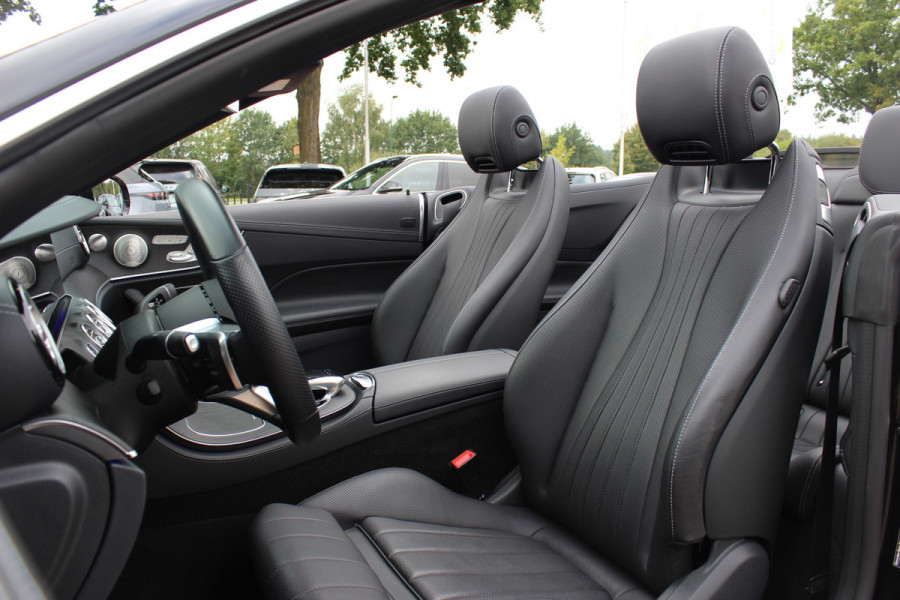 Mercedes-Benz E-Klasse Cabrio 200 AMG Line / Nieuwstaat / Camera / Burmester / Luxe Leder / Memory Seats / 19'' / Matrix LED / Nekverwarming / CarPlay / Sfeerverlichting / Windscherm / Stoelverwarming+Ventilatie / DAB / Cruise Control