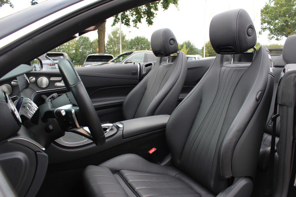 Mercedes-Benz E-Klasse Cabrio 200 AMG Line / Nieuwstaat / Camera / Burmester / Luxe Leder / Memory Seats / 19'' / Matrix LED / Nekverwarming / CarPlay / Sfeerverlichting / Windscherm / Stoelverwarming+Ventilatie / DAB / Cruise Control