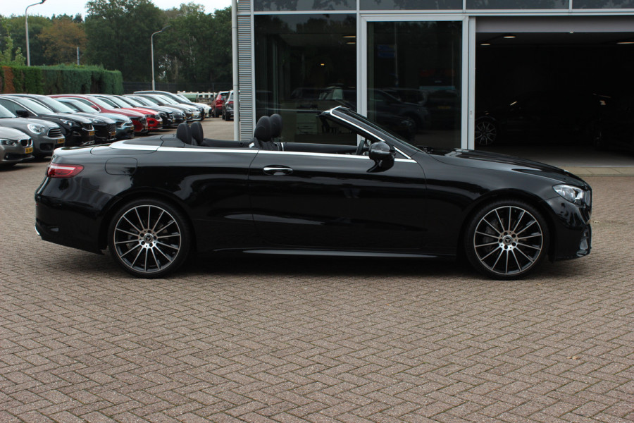 Mercedes-Benz E-Klasse Cabrio 200 AMG Line / Nieuwstaat / Camera / Burmester / Luxe Leder / Memory Seats / 19'' / Matrix LED / Nekverwarming / CarPlay / Sfeerverlichting / Windscherm / Stoelverwarming+Ventilatie / DAB / Cruise Control