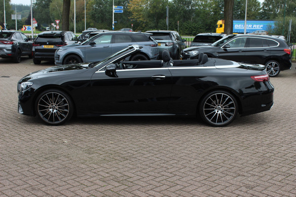 Mercedes-Benz E-Klasse Cabrio 200 AMG Line / Nieuwstaat / Camera / Burmester / Luxe Leder / Memory Seats / 19'' / Matrix LED / Nekverwarming / CarPlay / Sfeerverlichting / Windscherm / Stoelverwarming+Ventilatie / DAB / Cruise Control