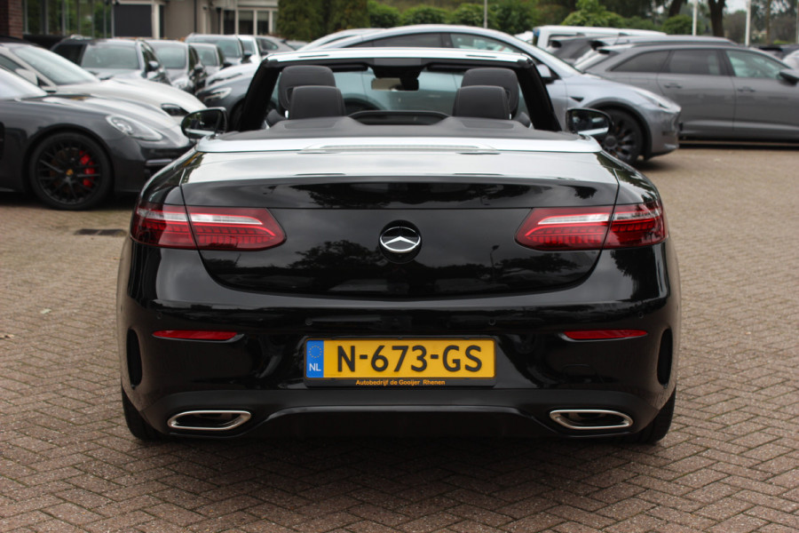 Mercedes-Benz E-Klasse Cabrio 200 AMG Line / Nieuwstaat / Camera / Burmester / Luxe Leder / Memory Seats / 19'' / Matrix LED / Nekverwarming / CarPlay / Sfeerverlichting / Windscherm / Stoelverwarming+Ventilatie / DAB / Cruise Control