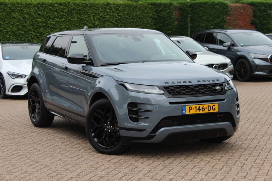 Land Rover Range Rover Evoque 2.0 D200 AWD R-Dynamic HSE / Panoramadak / Camera / Head-up / Meridian / Luxe Leder / 20'' / Keyless / CarPlay / Stuur+Stoelverwarming / Dodehoek / DAB / ACC