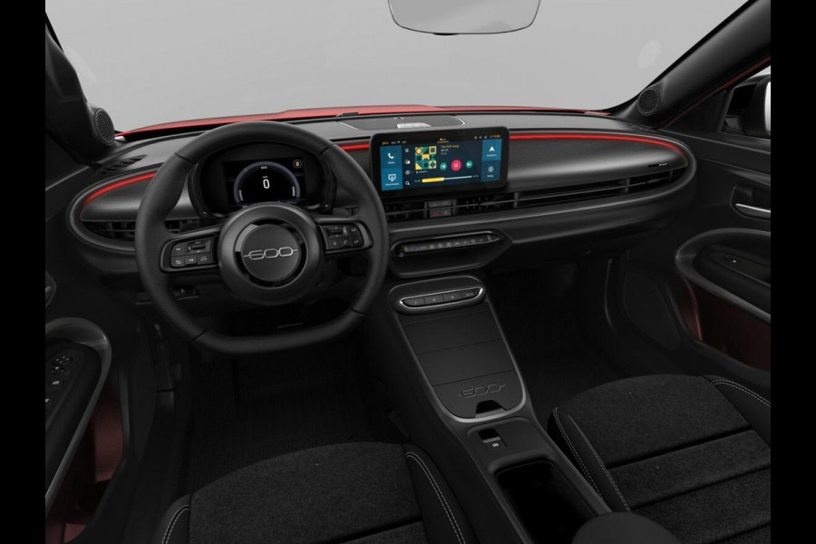 Fiat 600 1.2 Hybrid Sport | Clima | Camera | Adapt. Cruise | BSM | Navi | 18" | Winter Pack | Apple Carplay