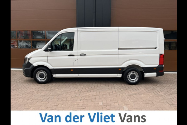 Volkswagen Crafter 35 2.0 TDI 141pk E6 L3 Comfortline Lease €422 p/m, Airco, Carplay, Navi, PDC, Bedrijfsinrichting, 2x Schuifdeur. Volledig onderhoudshistorie aanwezig