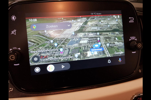 Fiat 500C 1.0 Hybrid Lounge Navigatie Parkeersensoren Achter Cruise Control Lichtmetalen Velgen Climatronic