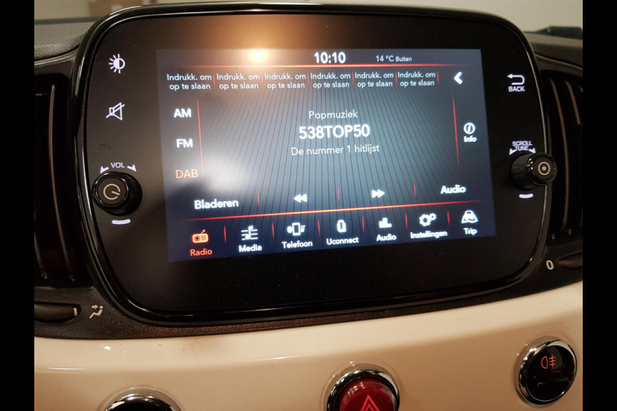Fiat 500C 1.0 Hybrid Lounge Navigatie Parkeersensoren Achter Cruise Control Lichtmetalen Velgen Climatronic