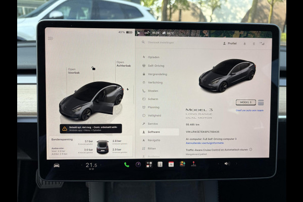 Tesla Model 3 Long Range AWD 75 kWh VAN: 35.900,- VOOR: 33.440,- UW HERFSTVOORDEEL: 2.460,-| FABRIEKSGARANTIE OP ACCU & AANDRIJFLIJN TOT 2031 OF 192.000 KM + ALGEMENE AUTO T/M 06-2027 of 80.000KM! BTW verrekenbaar