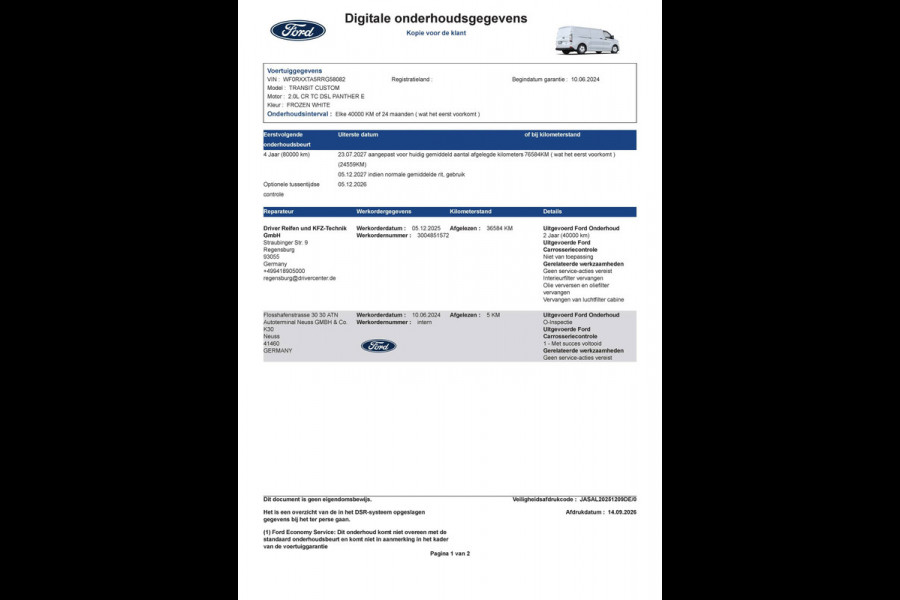 Ford Transit Custom 300 2.0 TDCI L2H1 Trend 136pk/100kW 6-bak | Vol leder | 12'' Sync4 Apple CP, Android Auto | Camera | Laadruimtebescherming | Cruise | etc. etc. DEMO