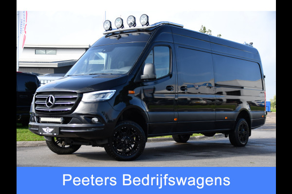 Mercedes-Benz Sprinter 319 V6 3.0 CDI L3H2 Black Edition FULL OPTIONS! Cruise, 360 Camera, Carplay, 10,5 Mbux, 190pk, 2 x Schuifdeur, Sper, LED, Leder, Stoelverwarming, Standkachel, Trekhaak, Uniek!
