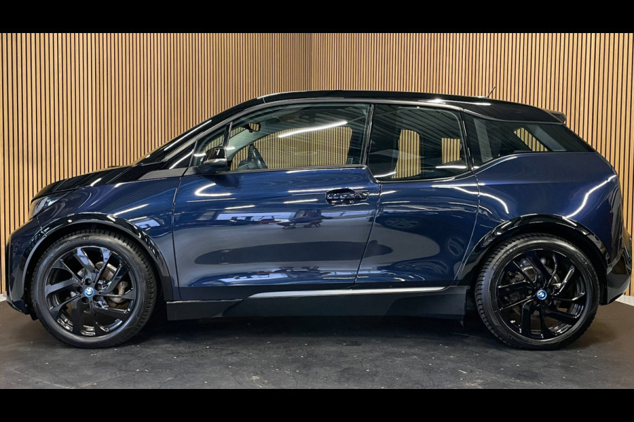 BMW i3 S iPerformance 94Ah 33 kWh|92% SOH|GROTE ACCU|BLACK&BLUE|ACC|CARPLAY|CAMERA|AUTOMAAT|STOELVERWARMING|LANE-ASSIST|NAVIGATIE|