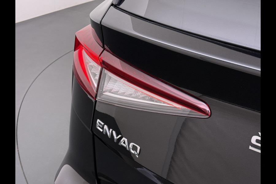 Škoda ENYAQ iV 80 SOH 91% Warmtepomp Panoramadak Trekhaak Leder+Verwarmd Stuurverwarming Assistentie-Climate 2-Comfort-Pakket Adap.Cruise 3 Zon Leder-pakket Keyless advanced Lmv Led P-Assist 1.000KG Trekgewicht 1e Eigenaar Origineel Nederlandse Auto