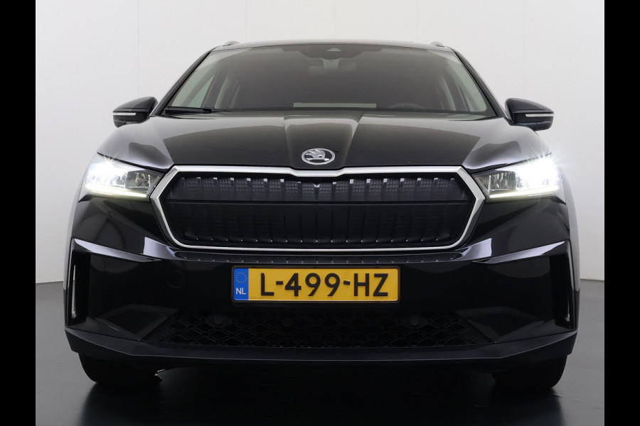 Škoda ENYAQ iV 80 SOH 91% Warmtepomp Panoramadak Trekhaak Leder+Verwarmd Stuurverwarming Assistentie-Climate 2-Comfort-Pakket Adap.Cruise 3 Zon Leder-pakket Keyless advanced Lmv Led P-Assist 1.000KG Trekgewicht 1e Eigenaar Origineel Nederlandse Auto